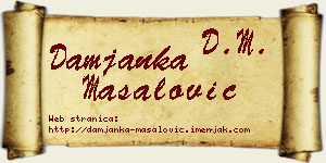 Damjanka Masalović vizit kartica